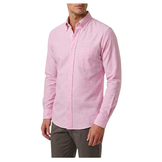 Camicia Uomo in cotone Rosa B4748 4 BASTONCINO 