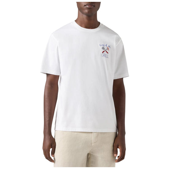 T-shirt con ricamo King of the Grill POT0001 04334L MC2 SAINT BARTH 