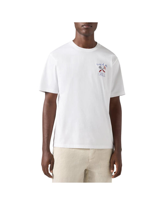 T-shirt con ricamo King of the Grill POT0001 04334L MC2 SAINT BARTH 
