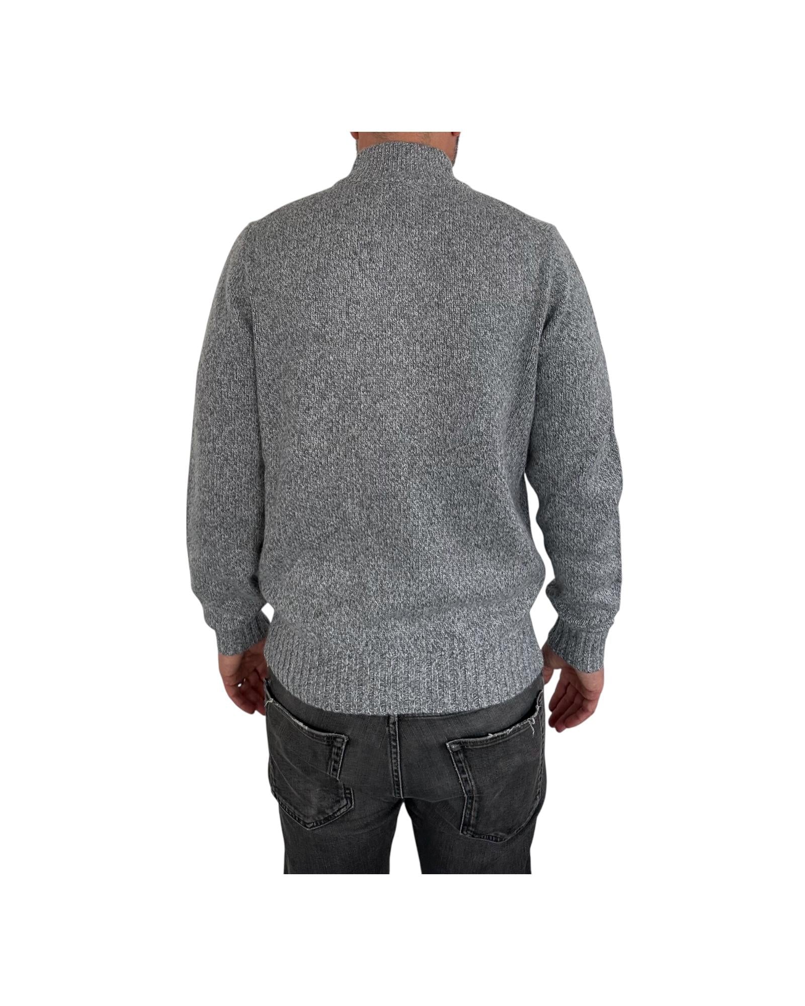 Cardigan con bottoni misto lana Grigio chiaro 87077 402 CAVALIERI MILANO 