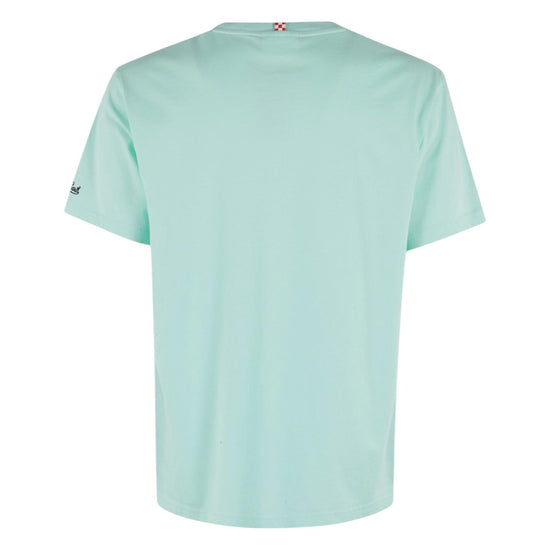 T-shirt di cotone con ricamo Sabato divino Domenica divano POT0001 05283H MC2 SAINT BARTH 