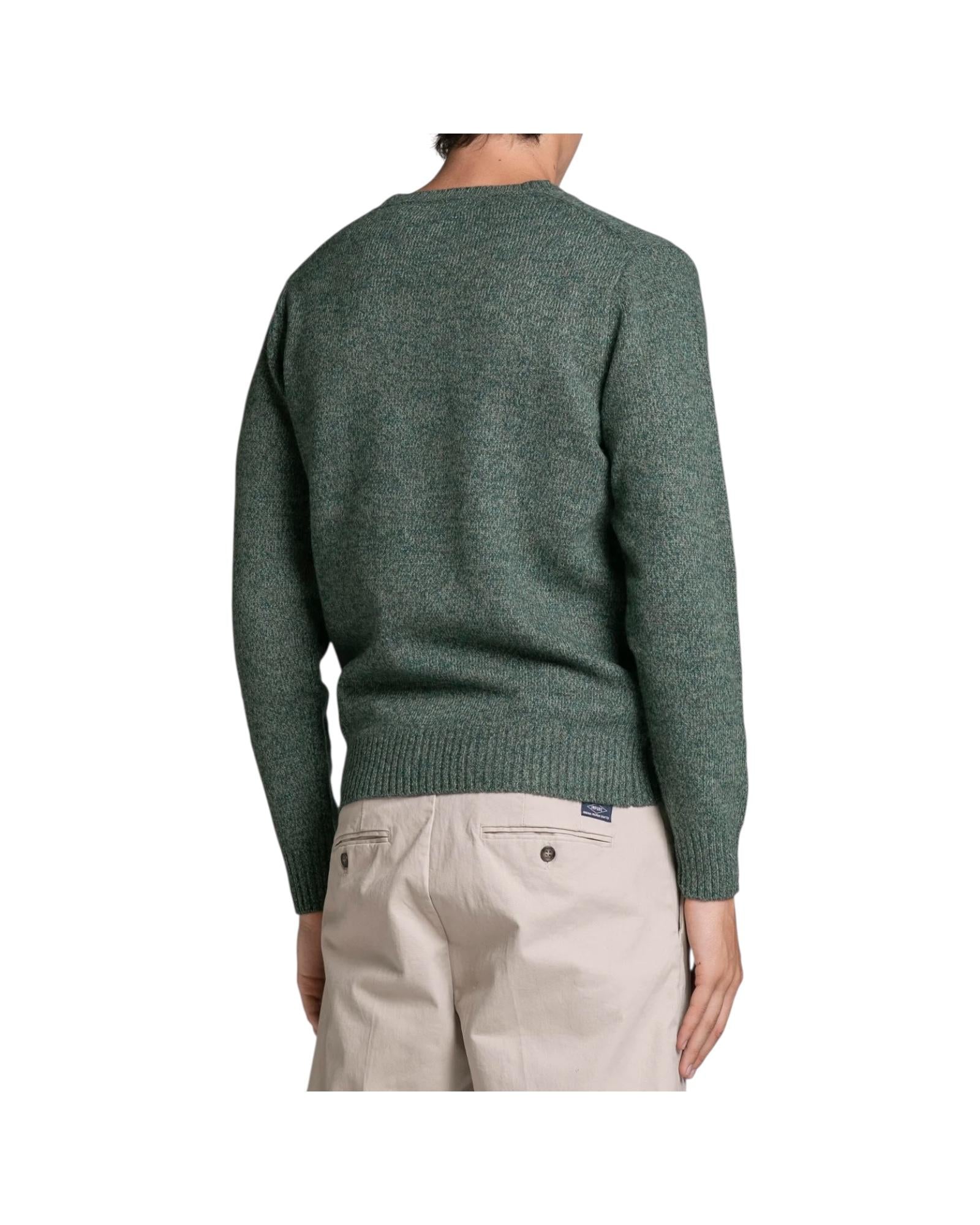 Maglione in moulinè Dark green DUKE WN7C04 IMPURE 