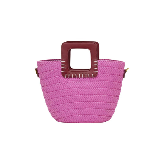 Mini bag in paglia Fucsia SW0025 FUXIA F**K 