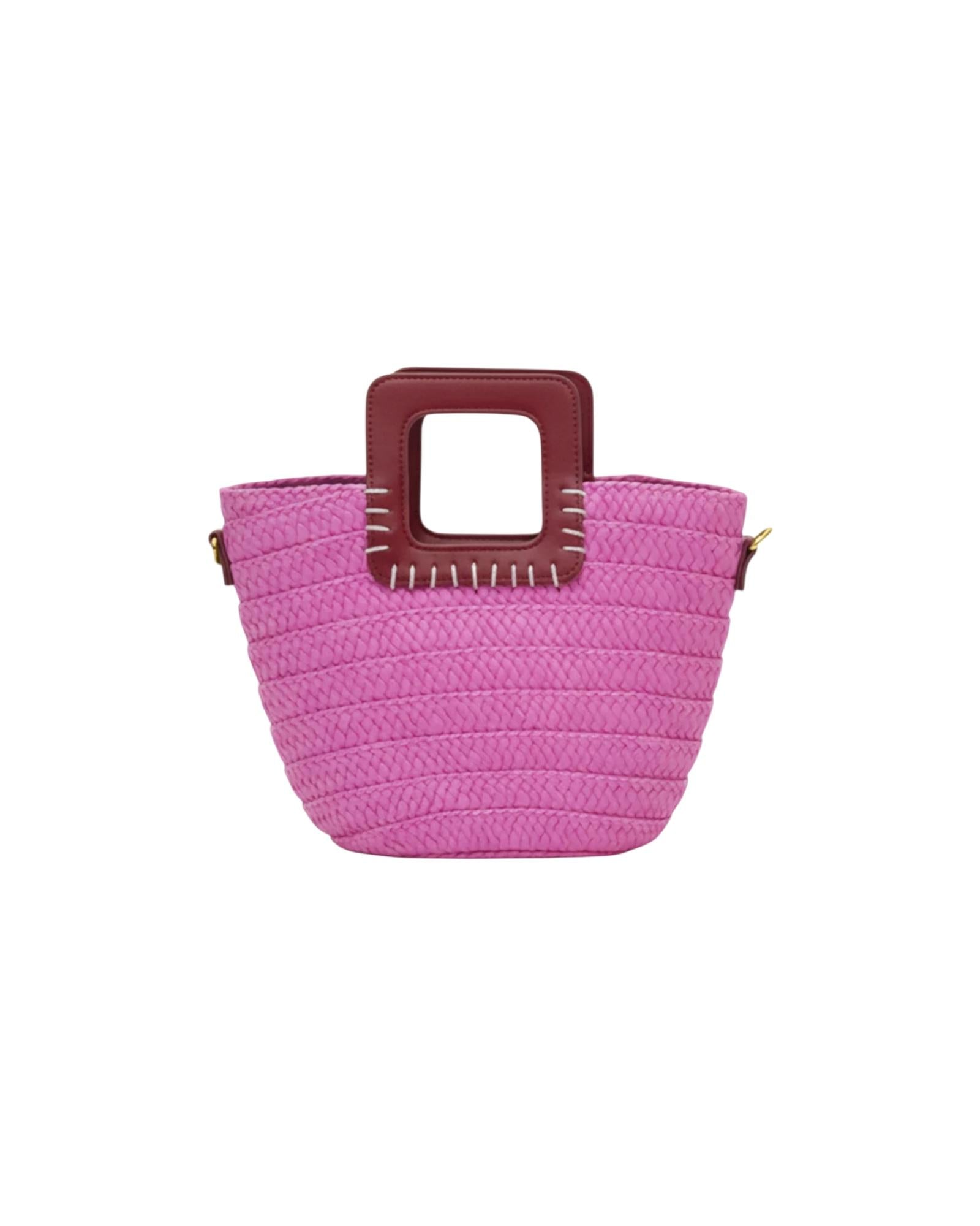Mini bag in paglia Fucsia SW0025 FUXIA F**K 
