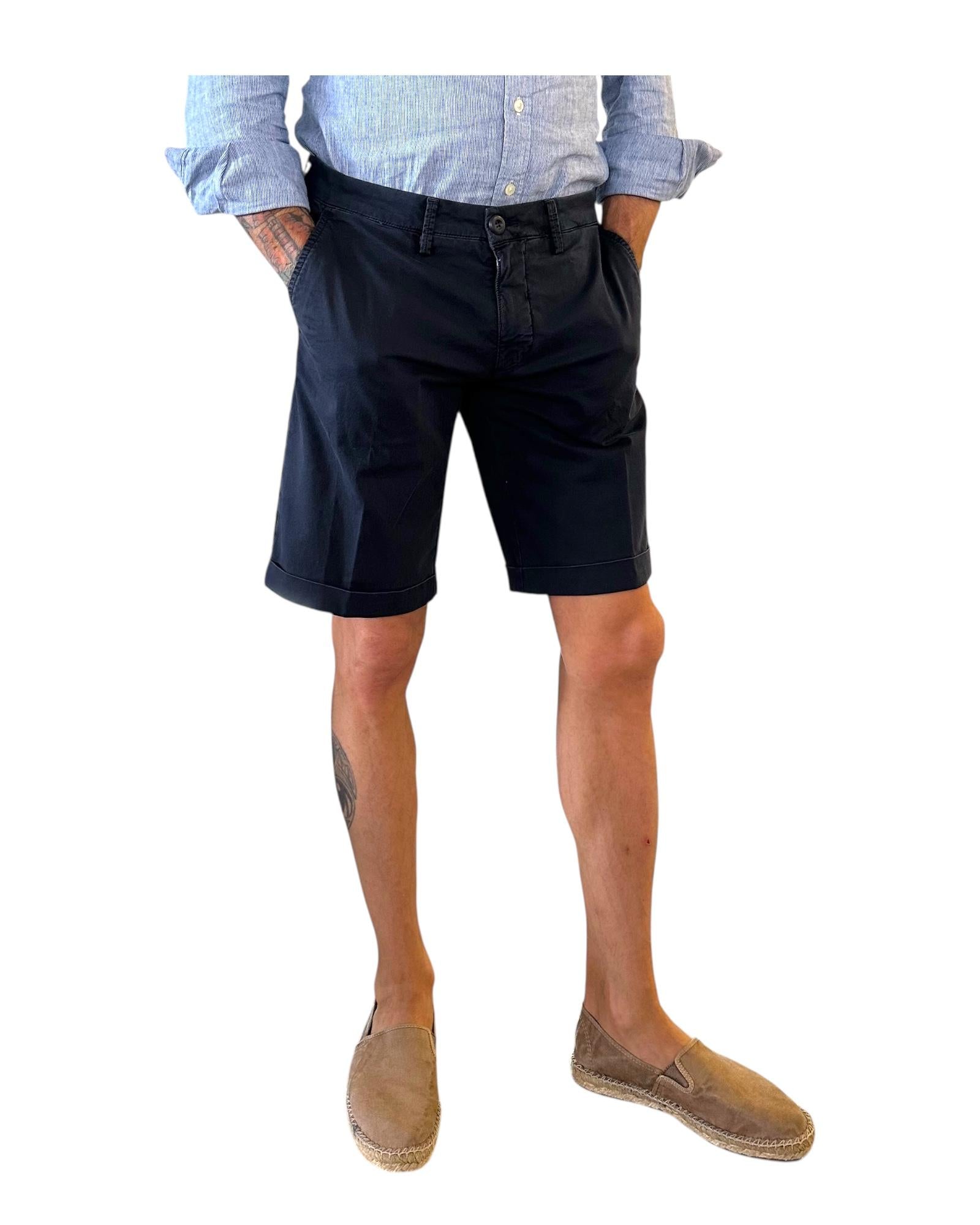 Bermuda Brighton Gabardina dark navy 213 BRIGHTON GABARDINA DARK NAVY MODFITTERS 