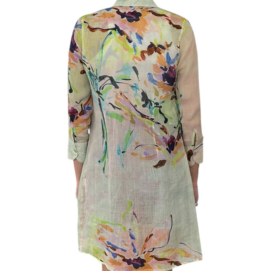Camicione in Ramie verde D928 2 BASTONCINO 