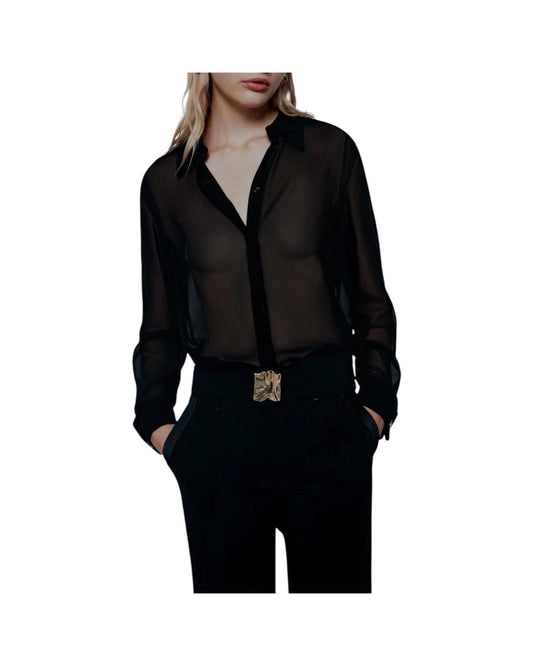 Camicia in georgette Nero ARCA 002 MARELLA 