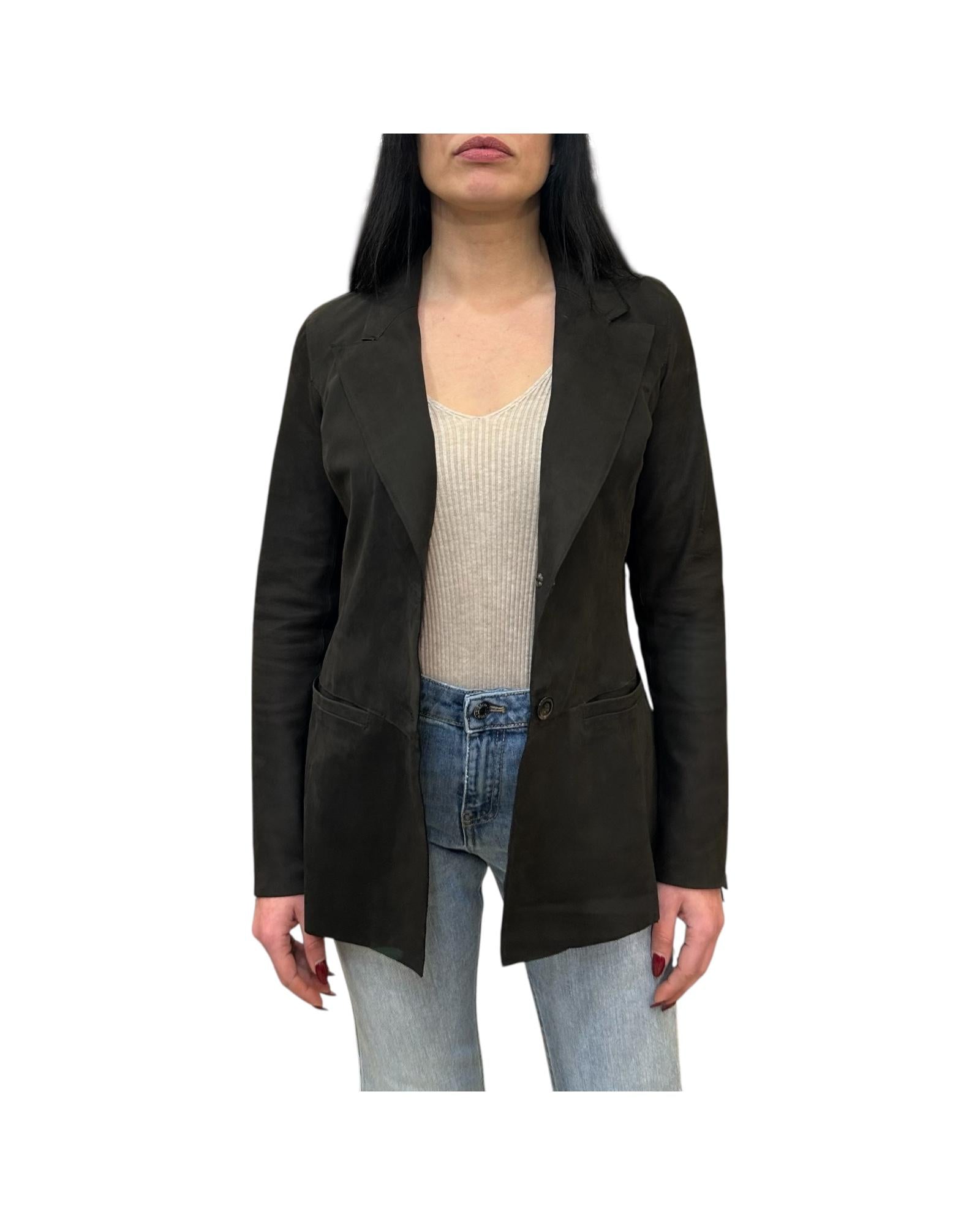 Giacca Domitilla Nabuk Moro DOMITILLA MORO BLUsotto 