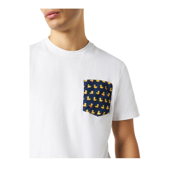 T-Shirt in cotone con taschino stampa papere BLA0001 03568L MC2 SAINT BARTH 