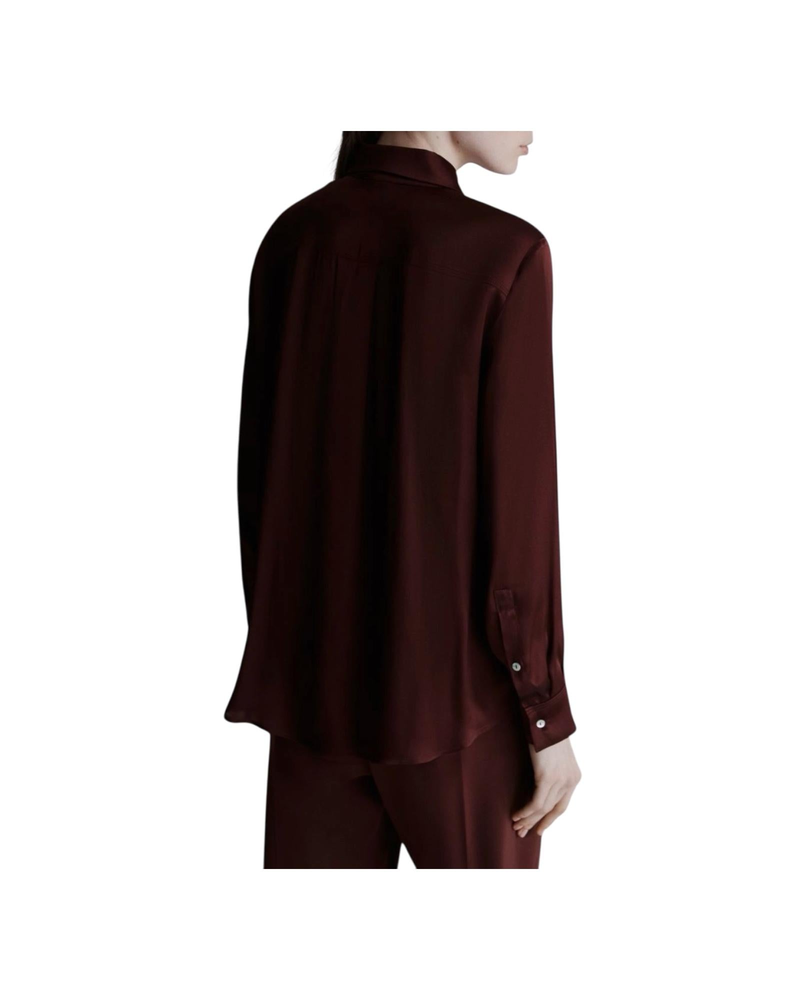 Camicia in raso di misto seta Bordeaux BUNNY 003 MARELLA 