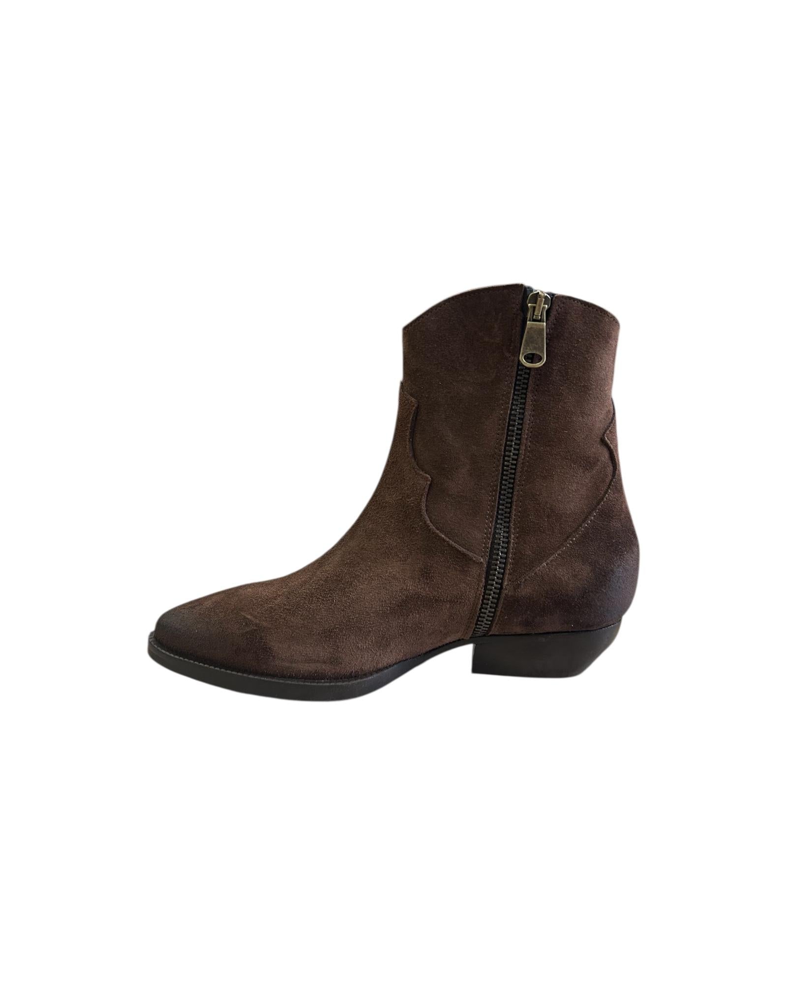 Stivaletto texano scamosciato Marrone 2846 CORTINA MARRONE CURIOSITE'
