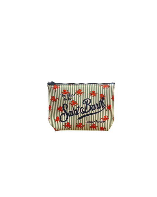 Pochette Aline Octo Stripes Verde ALIN001 00391L MC2 SAINT BARTH 
