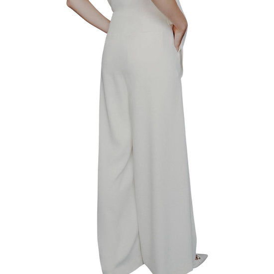 Pantalone ampio in envers satin Bianco CAMPO 001 MARELLA 