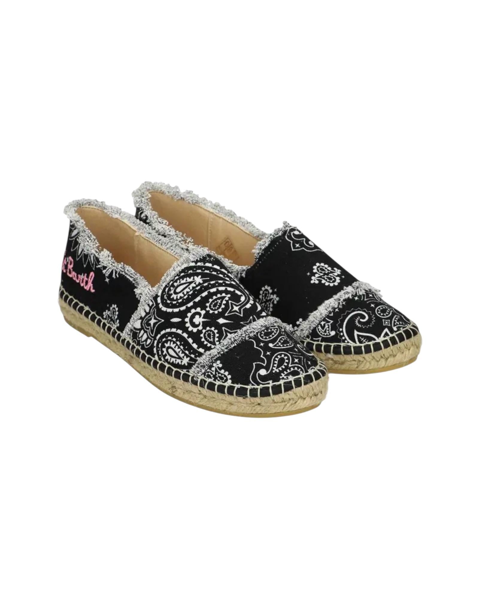 Espadrillas in canvas stampa bandana con ricamo MOGAN BANDANA ROUND 00 MC2 SAINT BARTH 