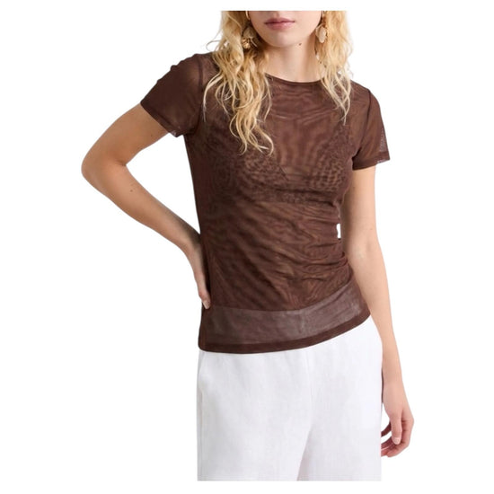 T-shirt in tulle stretch Testa di moro MANTO 003 MARELLA 