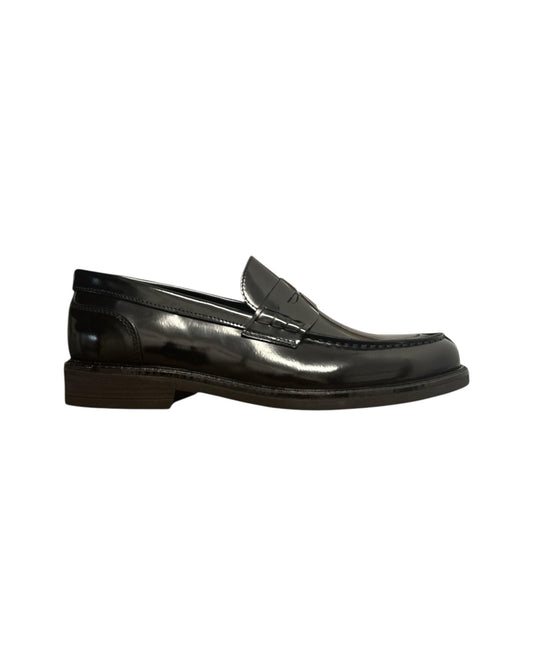 Mocassino Uomo in pelle Nero 100 ABRASIVATO NERO ANTICO CALZATURIFICIO ARTIGIANO 