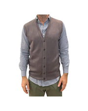 Gilet con bottoni Asfalto