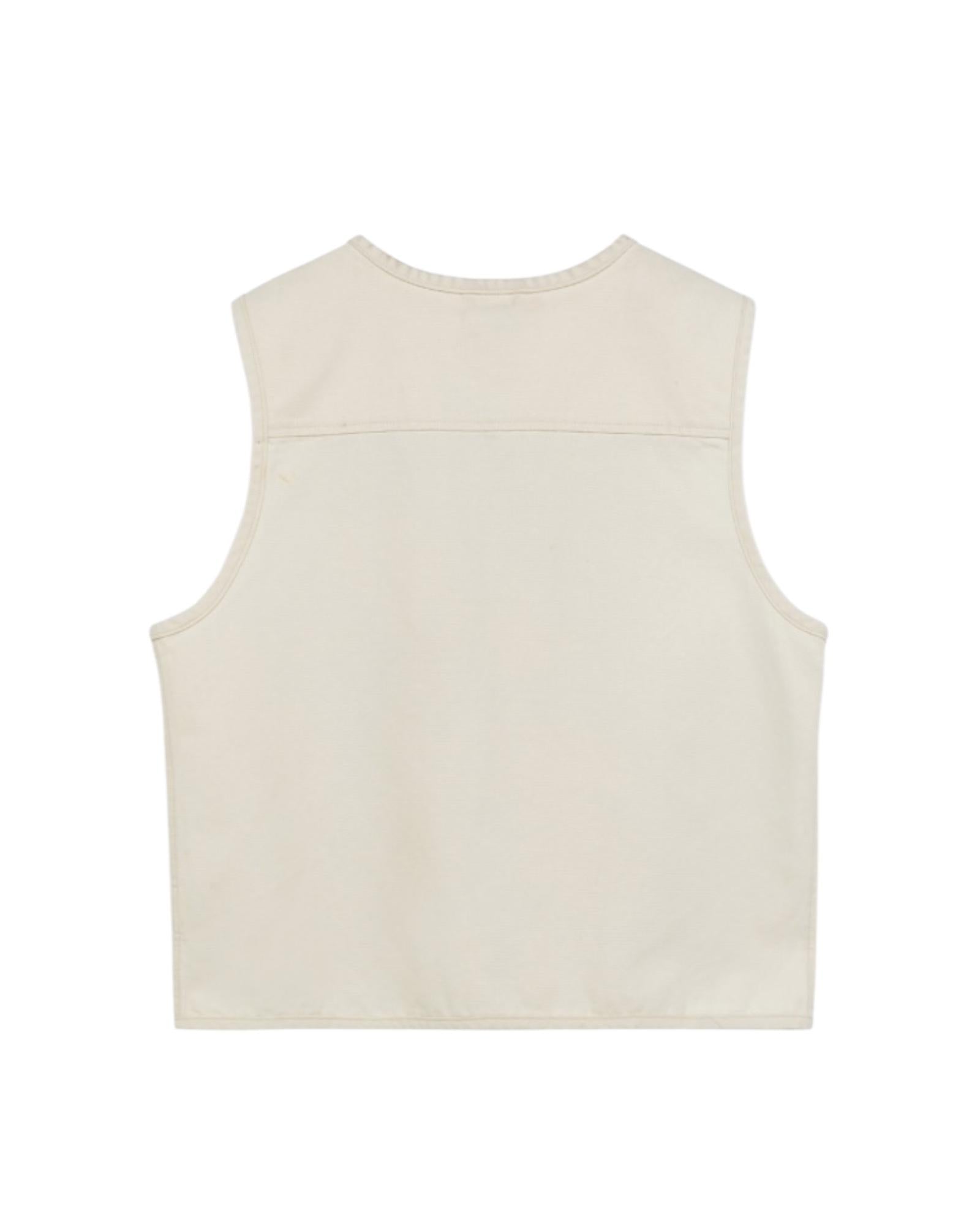 Gilet in canvas White RRW004CN070111 C0069 ROY ROGER'S 