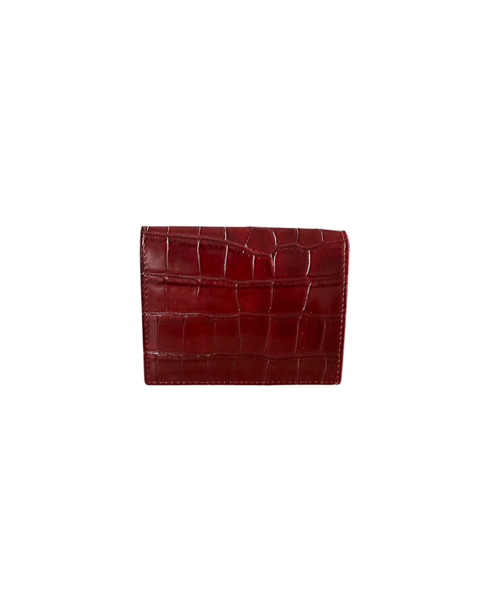 Porta carte printed croco Bordeaux CARDH01 00510I MC2 SAINT BARTH 